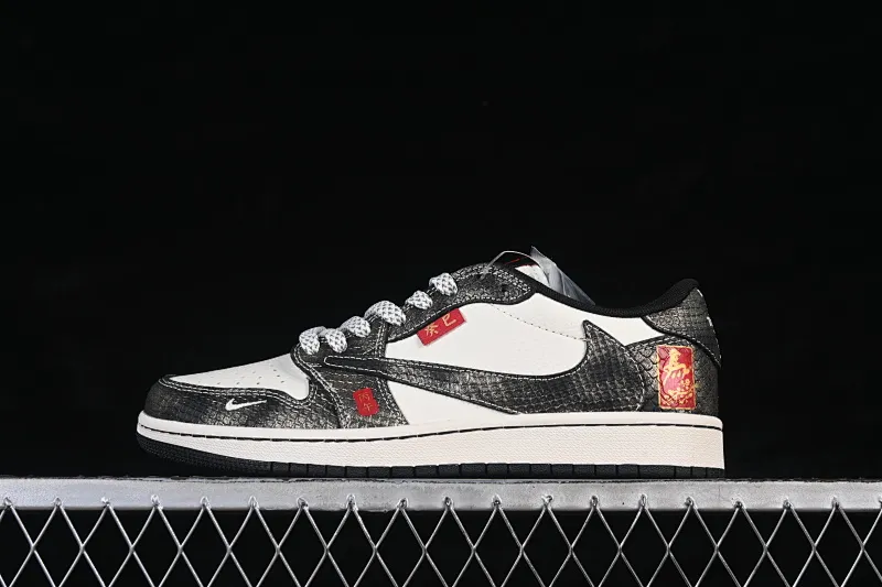 All categories Air Jordan Jordan series basketball shoes Air Jordan 1 Low High-end customized low-top sneakers Air Jordan 1 Low AJ1 Joe 1 Year of the Horse limited high-end customized low-top casual sneakers YX5066-C09